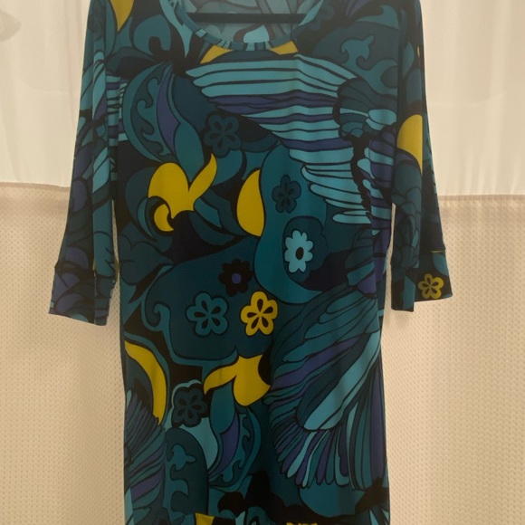 Spectacular mod vintage Trina Turk dress, flawless condition, size Medium - Picture 3 of 6